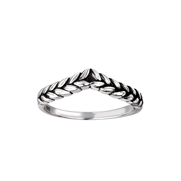 Wholesale Sterling Silver Chevron Braid Ring - JD26135 Wholesale Sterling Silver Chevron Braid Ring - JD26135