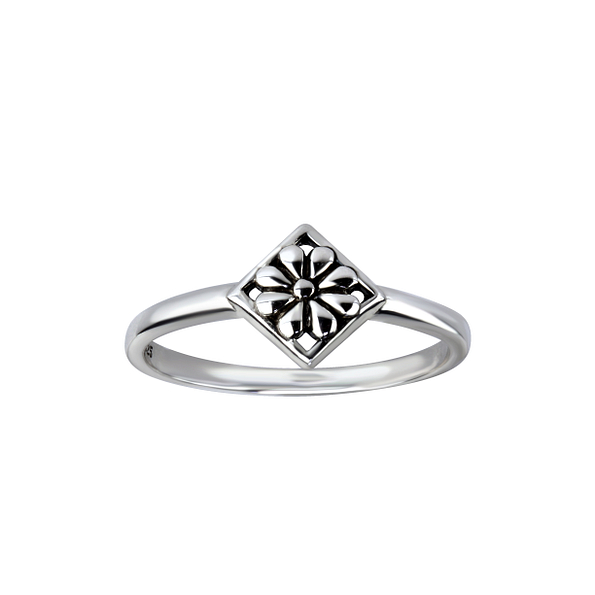 Wholesale Sterling Silver Flower Ring - JD26138 Wholesale Sterling Silver Flower Ring - JD26138