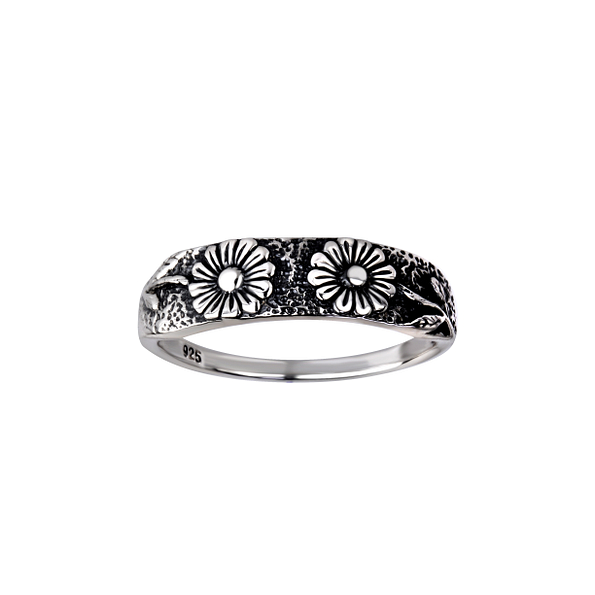 Wholesale Sterling Silver Flower Ring - JD26151 Wholesale Sterling Silver Flower Ring - JD26151