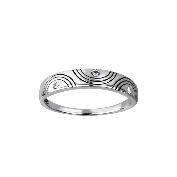 Wholesale Sterling Silver Geometric Ring - JD26155 Wholesale Sterling Silver Geometric Ring - JD26155