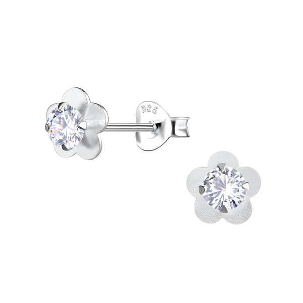 Wholesale Sterling Silver Flower Ear Studs - JD2588