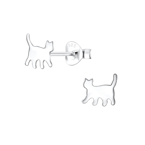 Wholesale Sterling Silver Cat  Ear Studs - JD3786