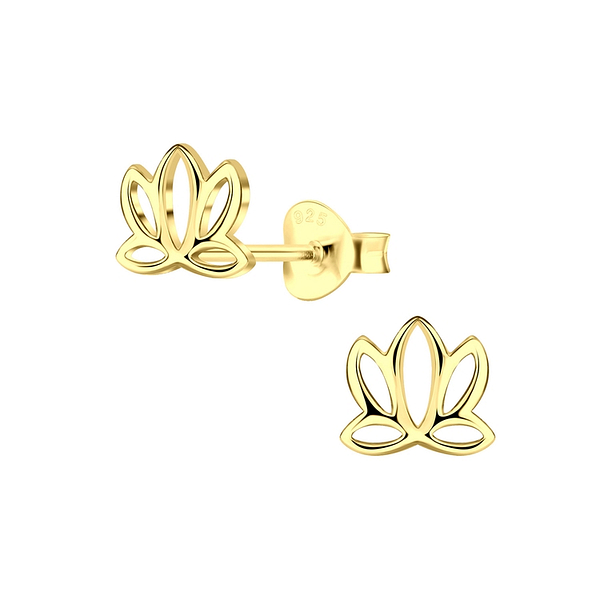 Wholesale Sterling Silver Lotus Flower Ear Studs - JD5158