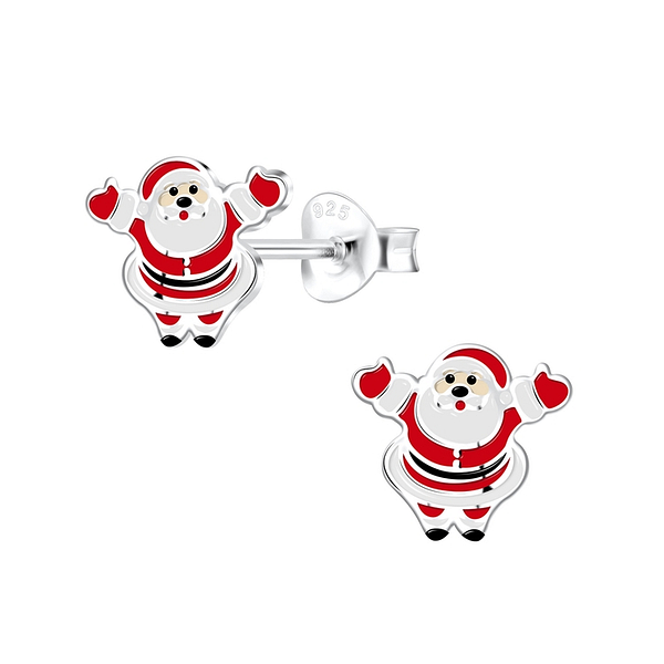 Wholesale Sterling Silver Santa Claus Ear Studs - JD6659