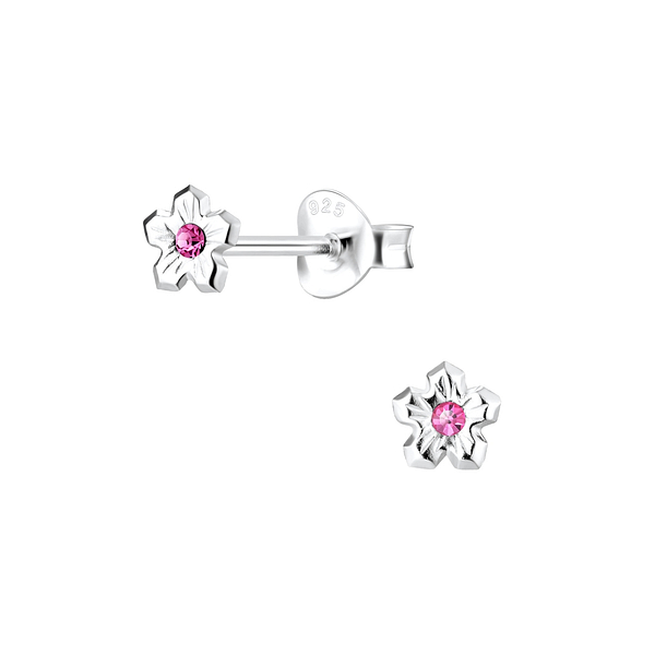 Wholesale Sterling Silver Flower Ear Studs - JD5349