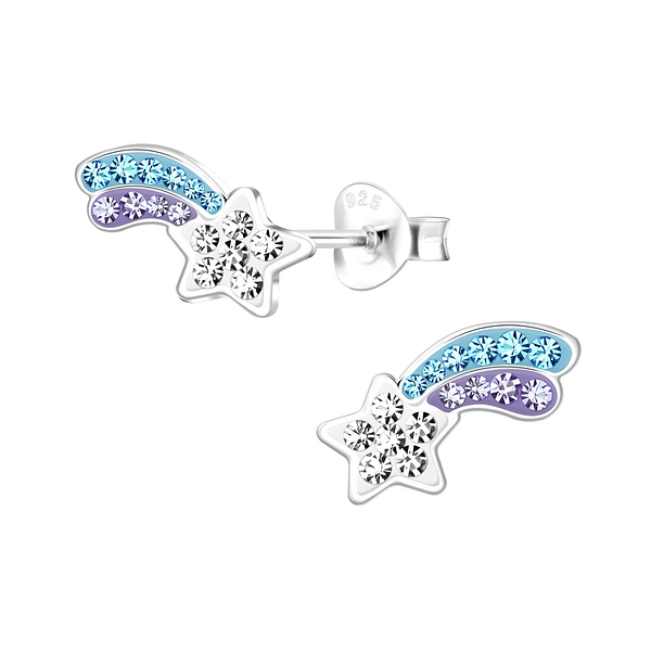 Wholesale Sterling Silver Shooting Star Ear Studs - JD7515