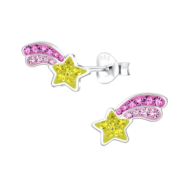 Wholesale Sterling Silver Shooting Star Ear Studs - JD7513