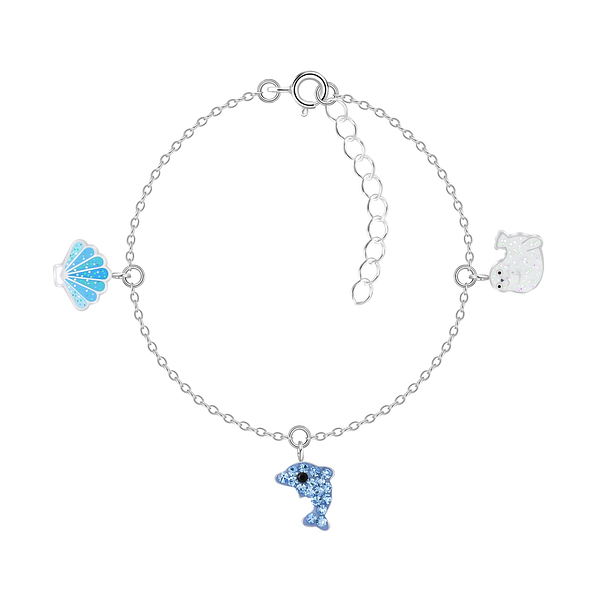 Wholesale Sterling Silver Ocean Lovers Bracelet - JD7930