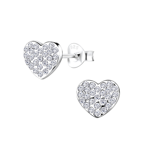 Wholesale Sterling Silver Heart Ear Studs  - JD8928
