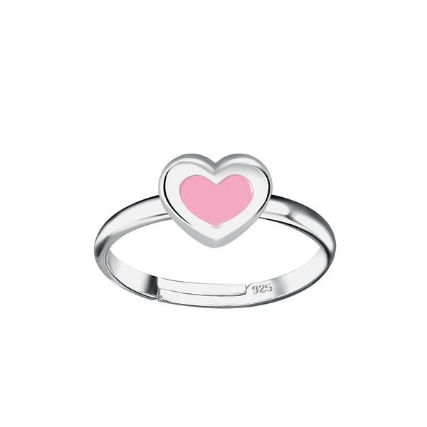 Wholesale Sterling Silver Heart Adjustable Ring - JD9886