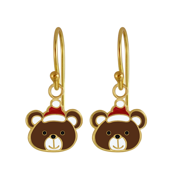 Wholesale Sterling Silver Christmas Bear Earrings - JD2965