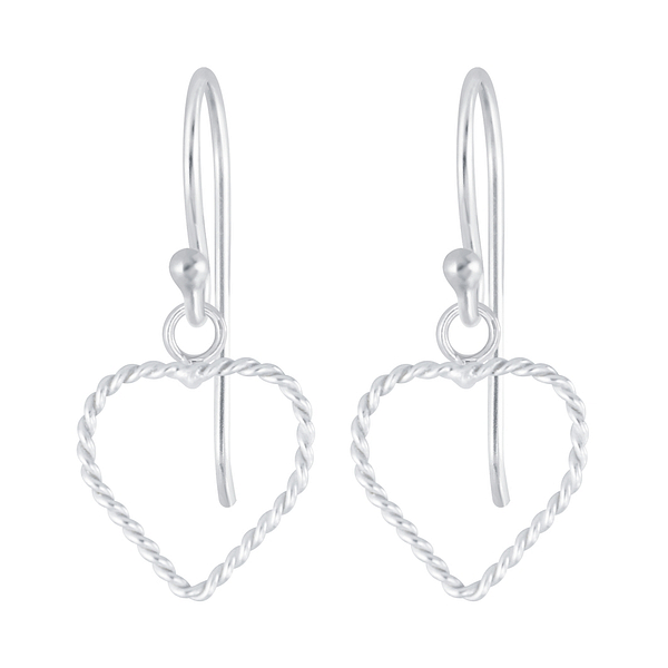 Wholesale Sterling Silver Heart Earrings - JD6961