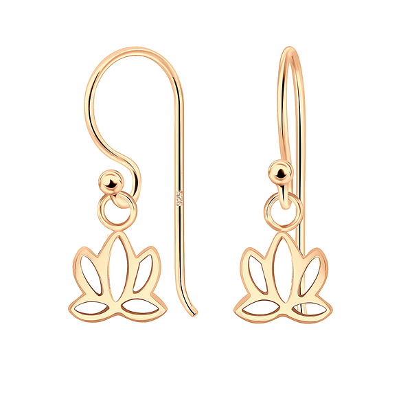 Wholesale Sterling Silver Lotus Flower Earrings - JD6572