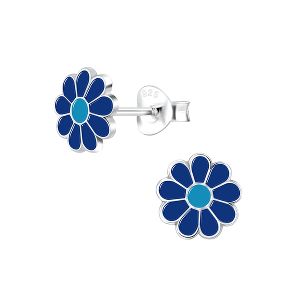 Wholesale Sterling Silver Daisy Flower Ear Studs - JD6688