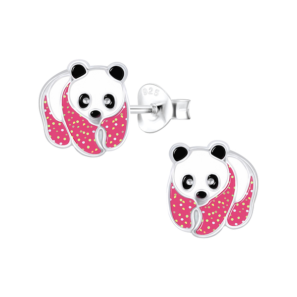 Wholesale Sterling Silver Panda Ear Studs - JD6358
