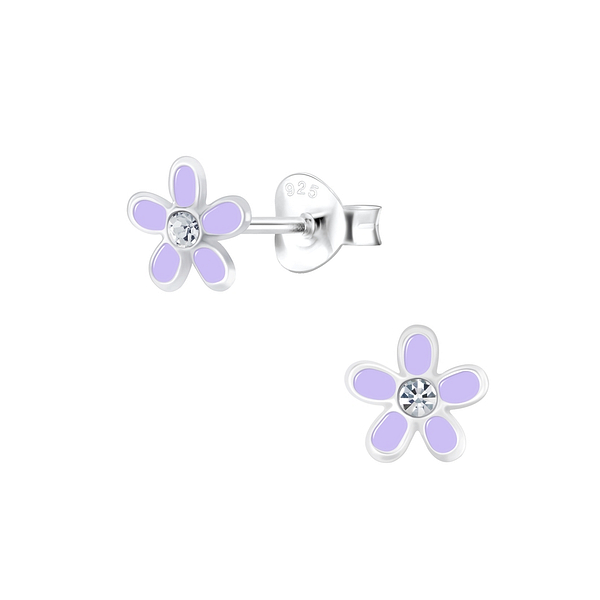 Wholesale Sterling Silver Flower Ear Studs - JD7924