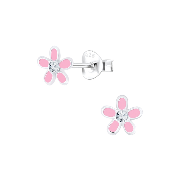 Wholesale Sterling Silver Flower Ear Studs - JD6924