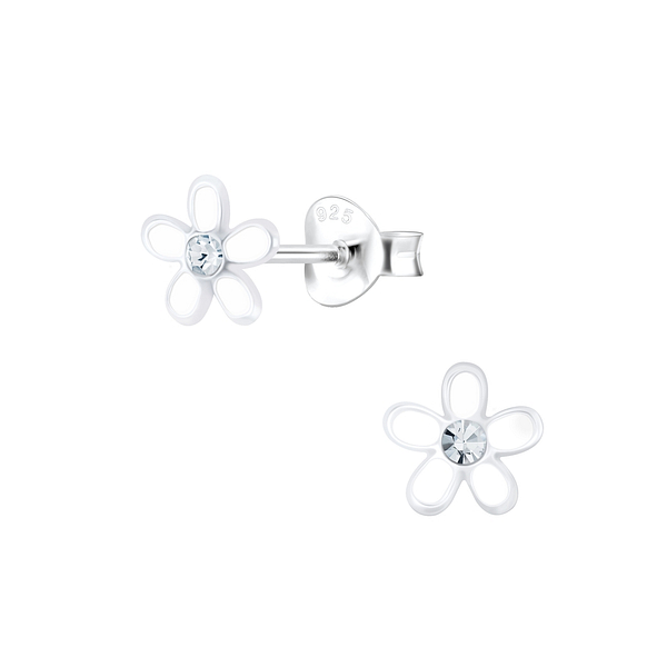 Wholesale Sterling Silver Flower Ear Studs - JD7238