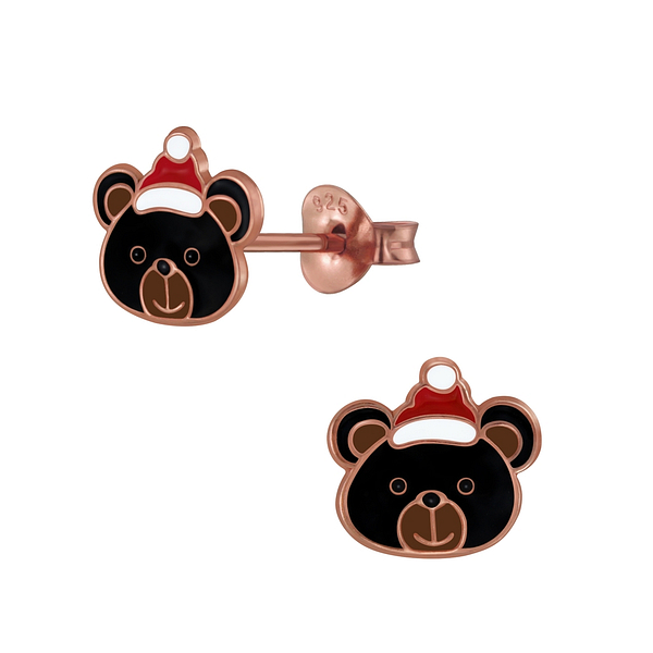 Wholesale Sterling Silver Christmas Bear Ear Studs - JD2970