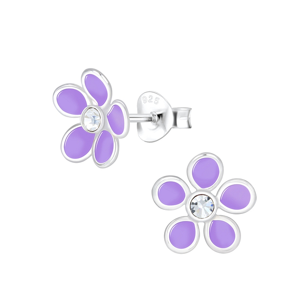 Wholesale Sterling Silver Flower Ear Studs - JD1817