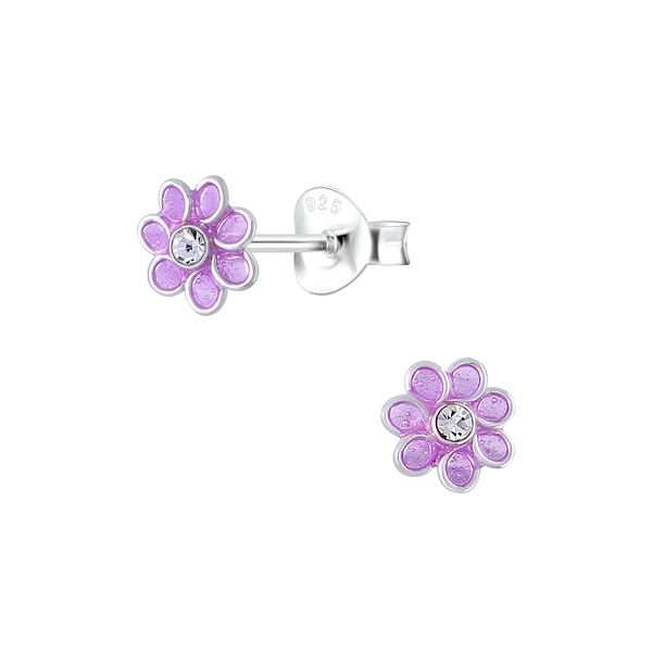 Wholesale Sterling Silver Flower Ear Studs - JD2094
