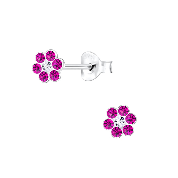 Wholesale Sterling Silver Flower Ear Studs - JD7190