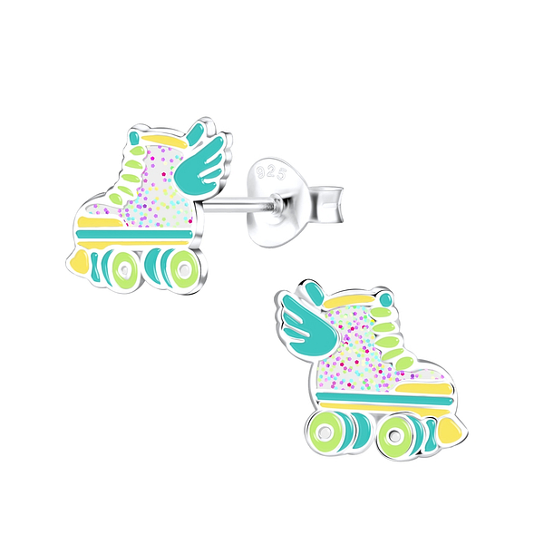 Wholesale Sterling Silver Rollerblade Ear Studs - JD9035