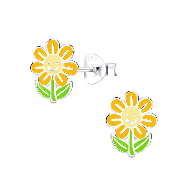 Wholesale Sterling Silver Flower Ear Studs - JD9089