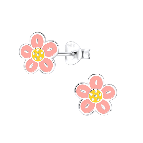 Wholesale Sterling Silver Flower Ear Studs - JD9094
