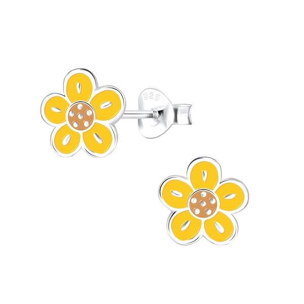 Wholesale Sterling Silver Flower Ear Studs - JD9093