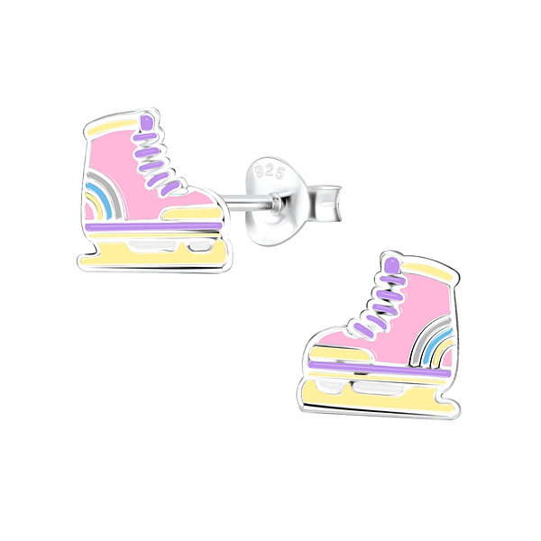 Wholesale Sterling Silver Roller Blade Ear Studs - JD8420