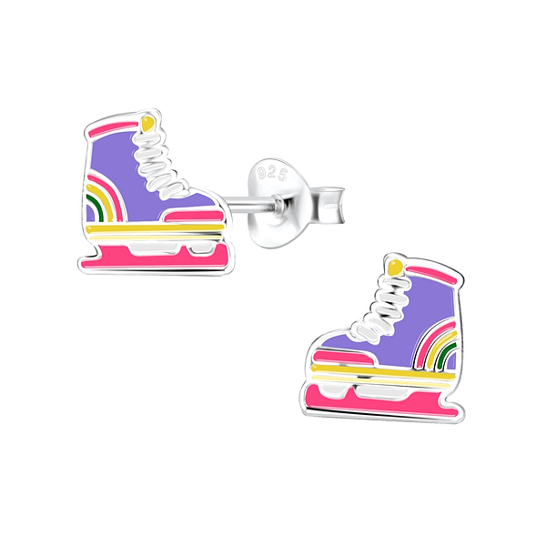 Wholesale Sterling Silver Roller Blade Ear Studs - JD8422