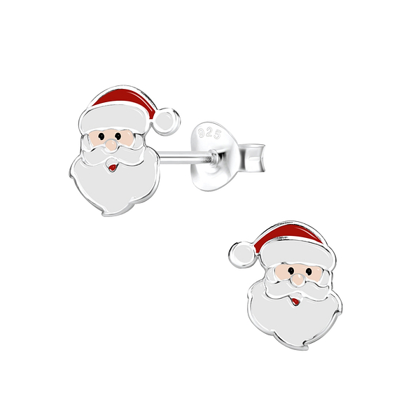 Wholesale Sterling Silver Santa Claus Ear Studs - JD8436