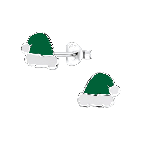 Wholesale Sterling Silver Santa Hat Ear Studs - JD9668