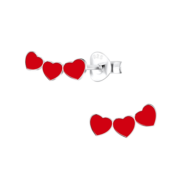 Wholesale Sterling Silver Heart Ear Studs - JD10360