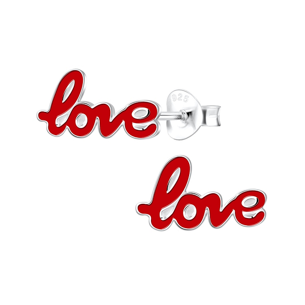 Wholesale Sterling Silver Love Ear Studs - JD10424