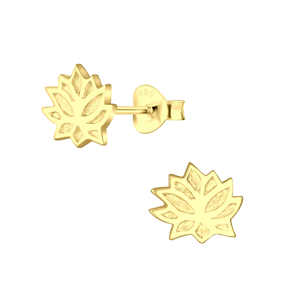 Wholesale Sterling Silver Lotus Flower Ear Studs - JD6158