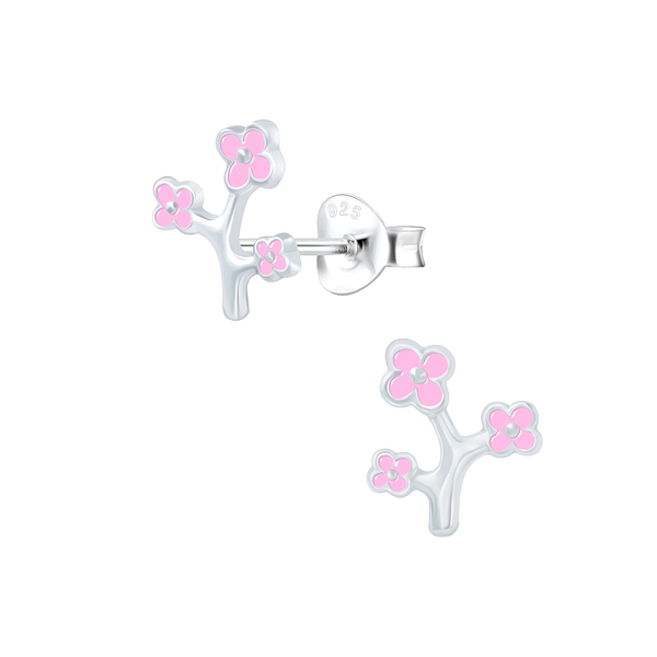 Wholesale Sterling Silver Flower Ear Studs - JD7306