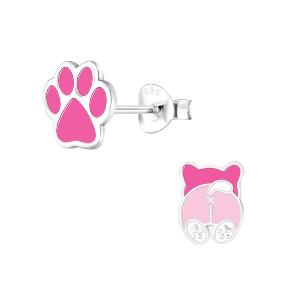Wholesale Sterling Silver Dog Lovers Ear Studs - JD9943