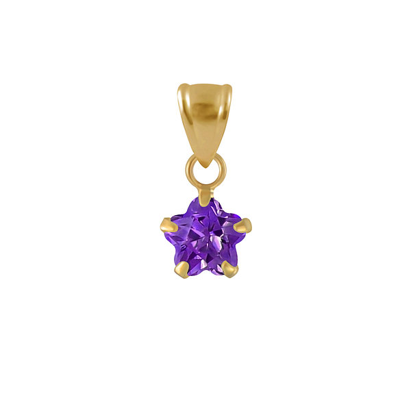 Wholesale 6mm Flower Cubic Zirconia Sterling Silver Pendant - JD2202