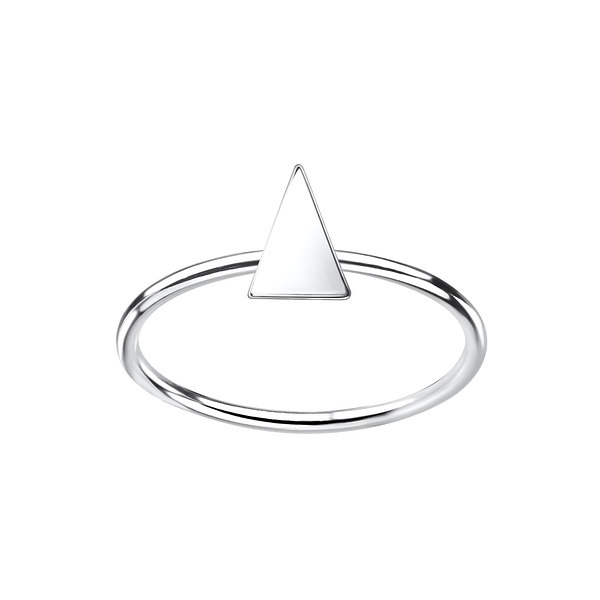 Wholesale Sterling Silver Triangle Ring - JD3575