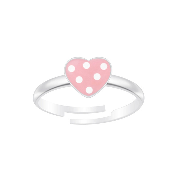 Wholesale Sterling Silver Heart Adjustable Ring - JD6998