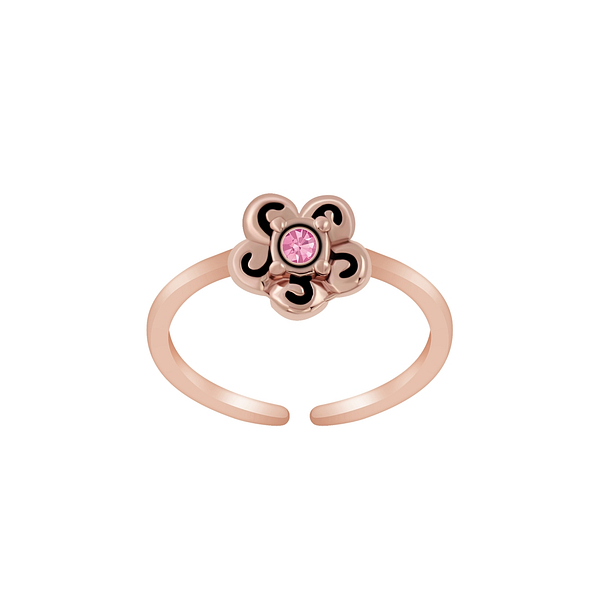 Wholesale Sterling Silver Flower Toe Ring - JD6253