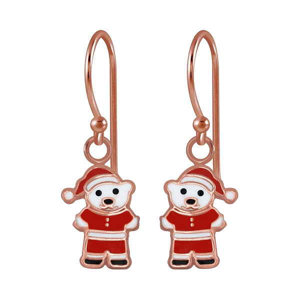 Wholesale Sterling Silver Santa Bear Earrings - JD2667