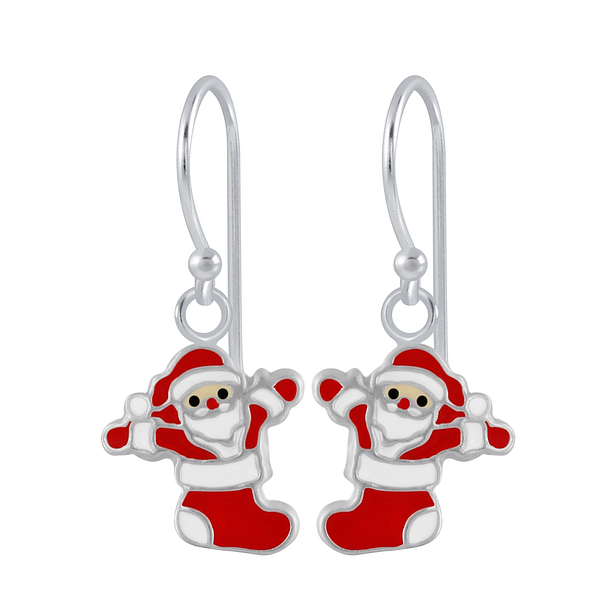 Wholesale Sterling Silver Santa Earrings - JD2707