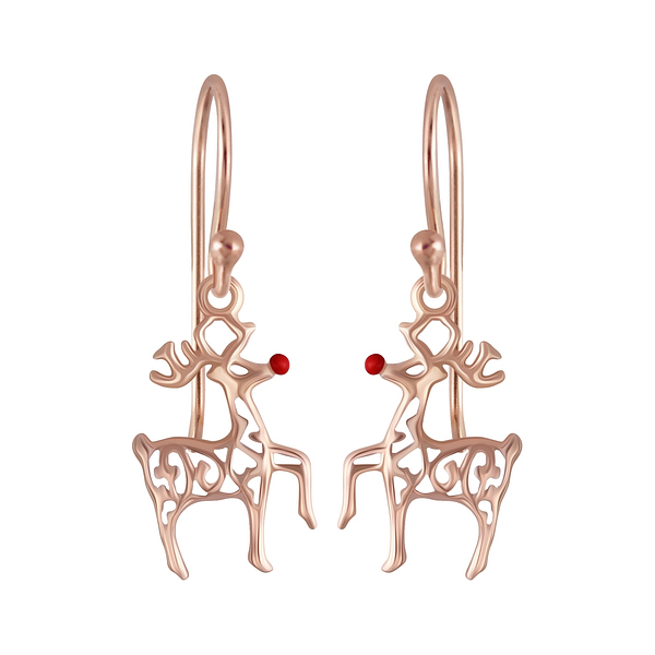 Wholesale Sterling Silver Reindeer Earrings - JD5160
