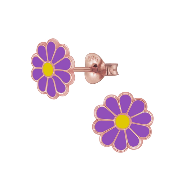 Wholesale Sterling Silver Daisy Flower Ear Studs - JD6094