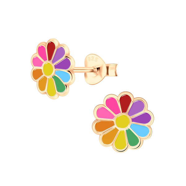 Wholesale Sterling Silver Daisy Flower Ear Studs - JD6027