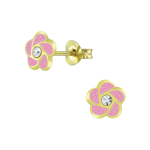 Wholesale Sterling Silver Flower Ear Studs - JD5984