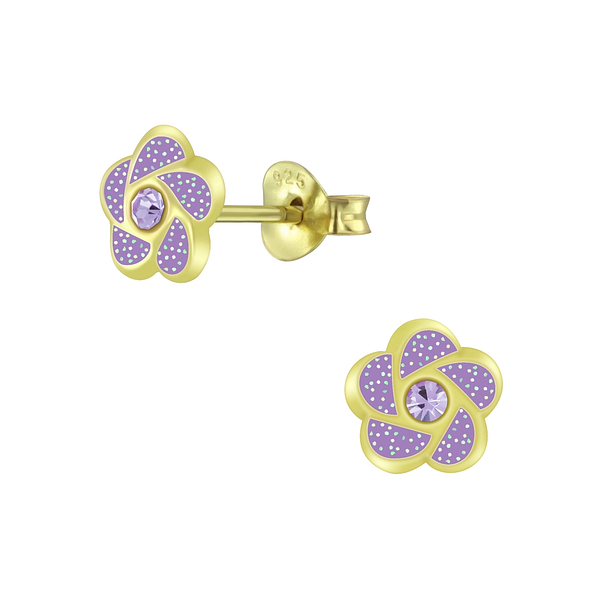 Wholesale Sterling Silver Flower Ear Studs - JD5979